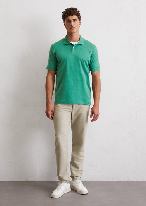DfC polo shirt jersey regular — Eucalyptus Green