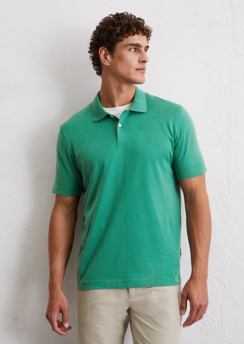 DfC polo shirt jersey regular — Eucalyptus Green