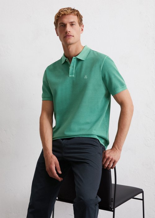Piqué regular polo shirt — Eucalyptus Green