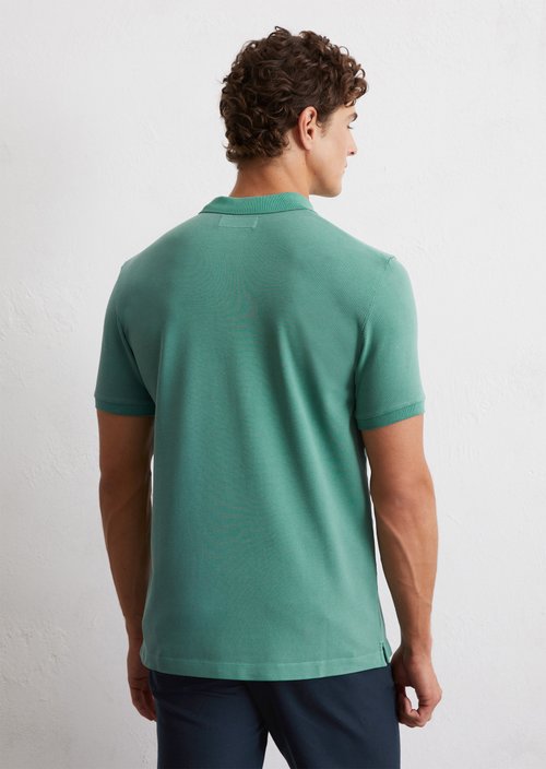 Piqué shaped polo shirt — Eucalyptus Green