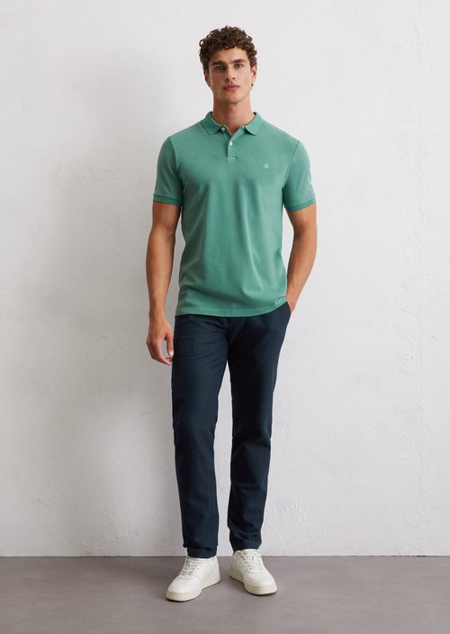 Piqué shaped polo shirt — Eucalyptus Green