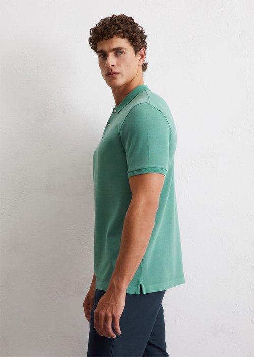 Piqué shaped polo shirt — Eucalyptus Green