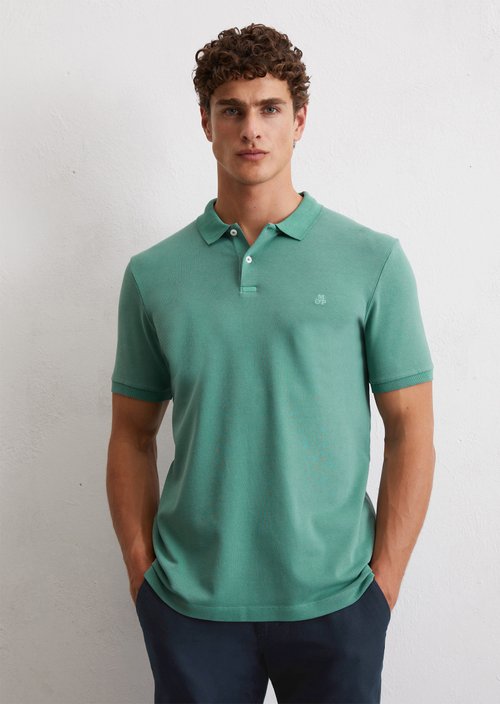 Piqué shaped polo shirt — Eucalyptus Green