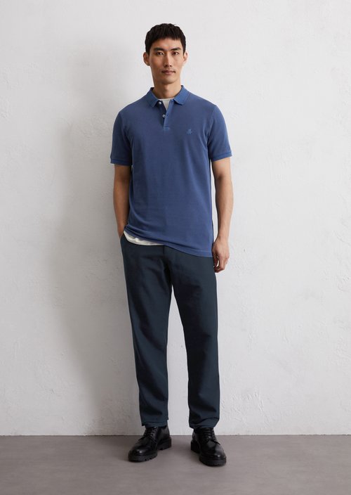 Piqué shaped polo shirt — Iris Ink