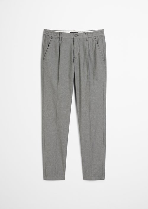 Chino Model Stig Jogger pleats shaped — Medium Grey