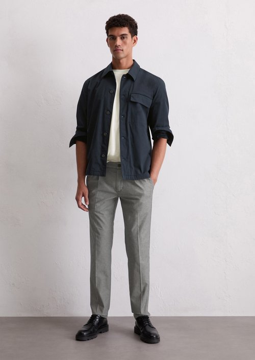 Chino Model Stig Jogger pleats shaped — Medium Grey