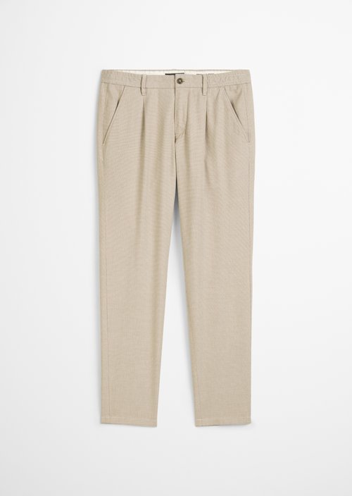 Chino Model Stig Jogger pleats shaped — Medium Beige