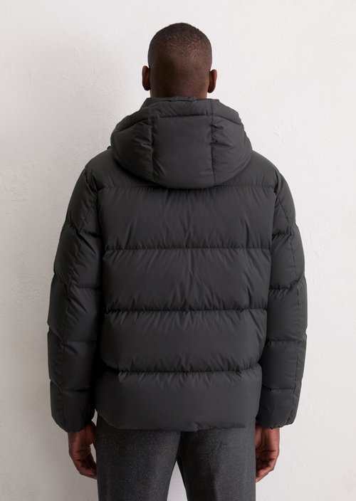 Regular puffer down jacket — Black (alternate view)