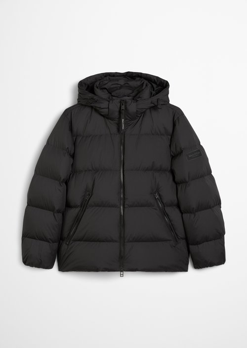Regular puffer down jacket — Black
