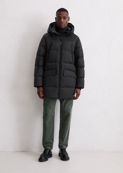 Regular puffer down jacket — Black