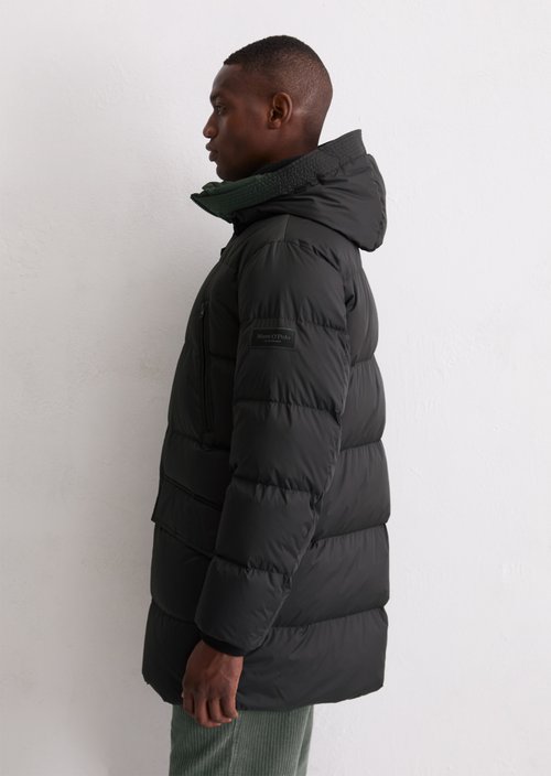Regular puffer down jacket — Black