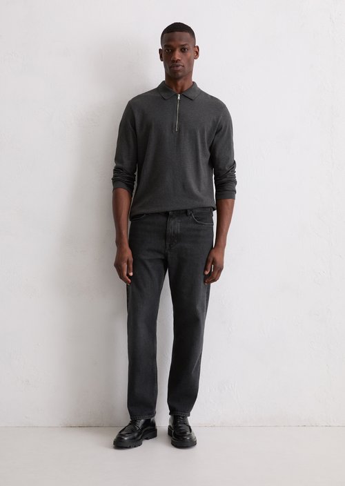 DfC Longsleeve regular — Dark Grey Melange
