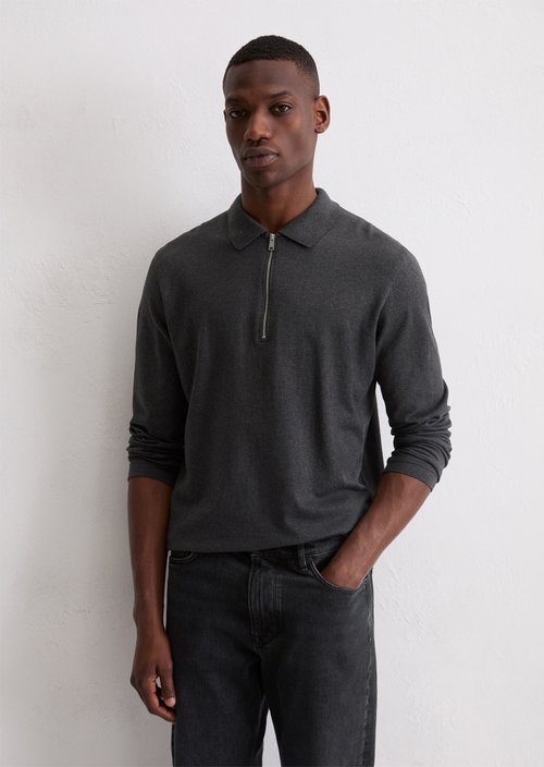 DfC Longsleeve regular — Dark Grey Melange