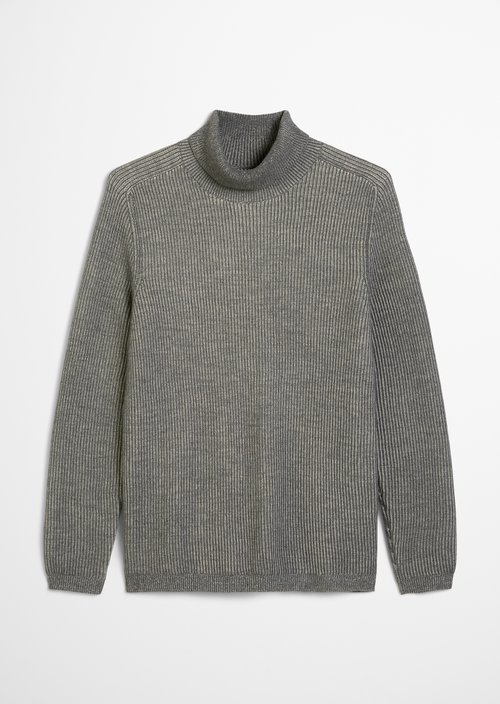 Regular turtleneck sweater — Medium Grey