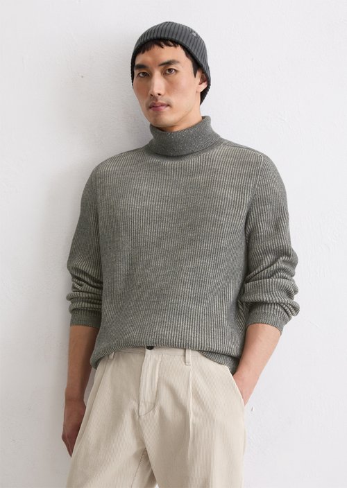 Regular turtleneck sweater — Medium Grey