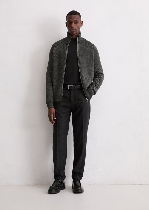 Zipper cardigan regular — Dark Grey