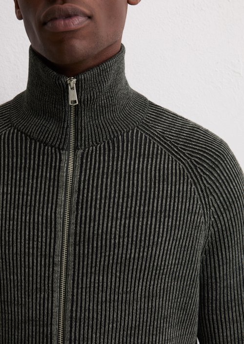 Zipper cardigan regular — Dark Grey