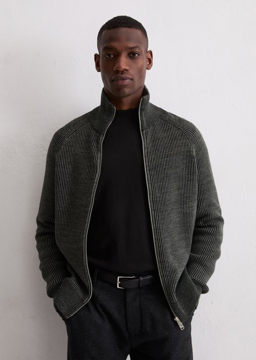 Zipper cardigan regular — Dark Grey