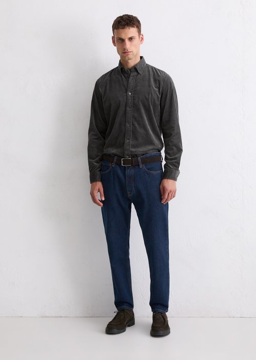 Corduroy shirt regular — Broken Graphite
