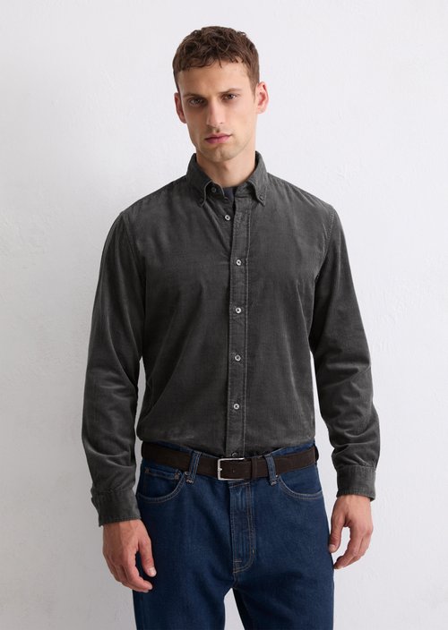 Corduroy shirt regular — Broken Graphite