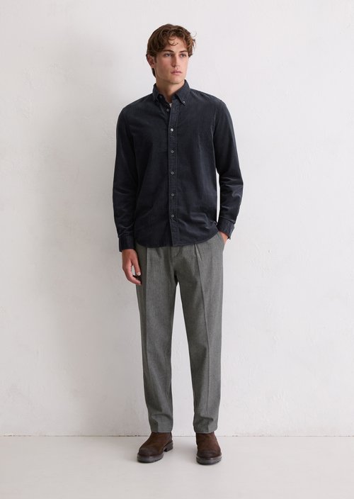 Corduroy shirt regular — Dark Navy