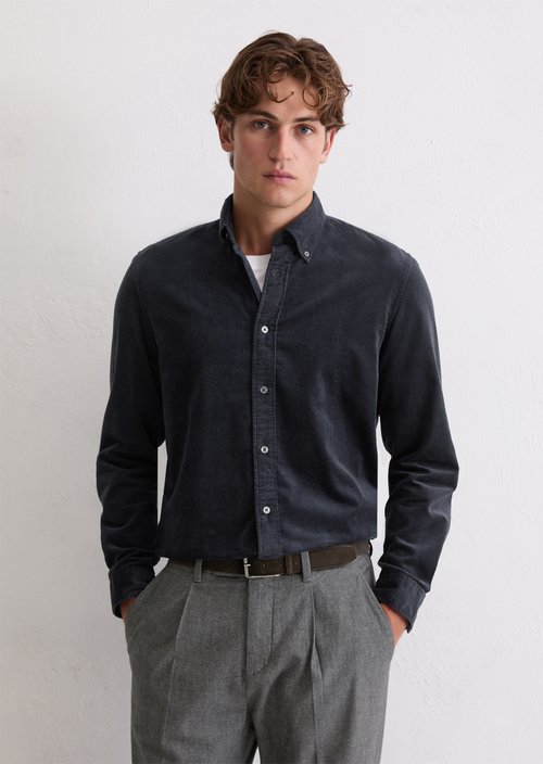 Corduroy shirt regular — Dark Navy