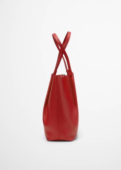 Shopper średni Shiny Red w widoku z boku