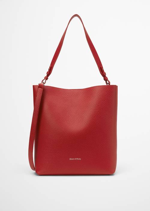 Hobo Bag medium Shiny Red in Frontalansicht