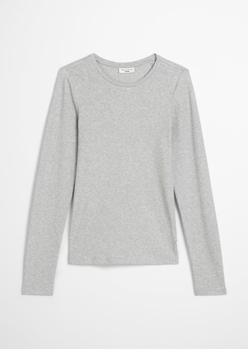 Longsleeve slim — Stone Melange