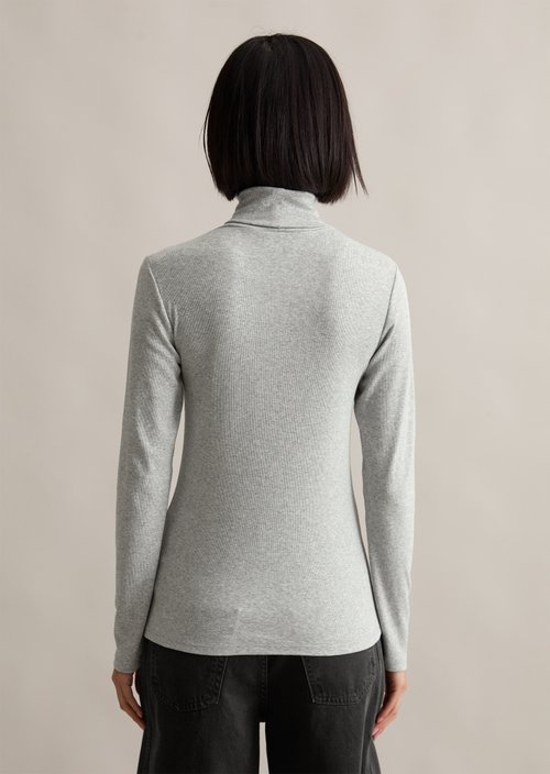 Longsleeve slim — Stone Melange