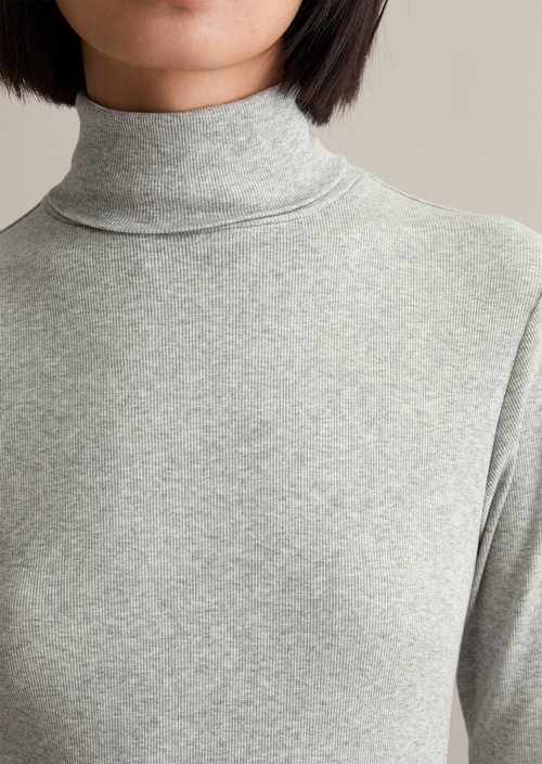 Longsleeve slim — Stone Melange