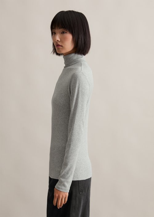 Longsleeve slim — Stone Melange