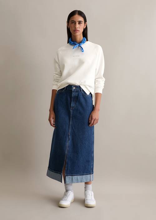 Luźna bluza DfC Silky White w widoku z przodu