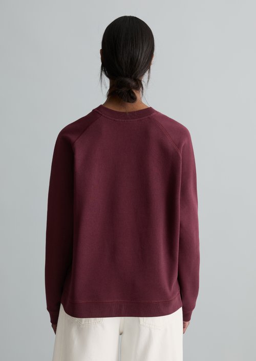 DfC Sweatshirt relaxed — Merlot Red