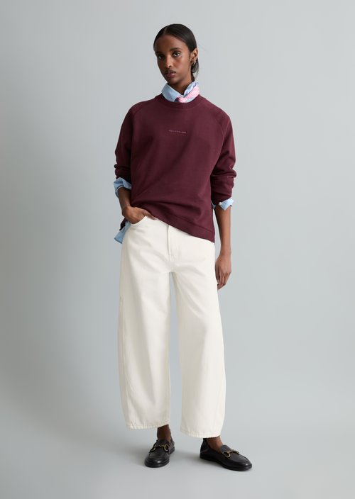 DfC Sweatshirt relaxed — Merlot Red