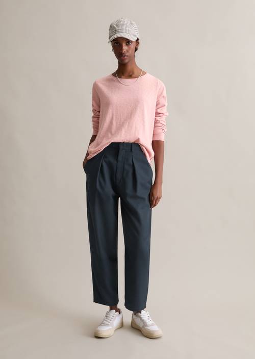 T-shirt long régulier Breezy Pink en vue de face