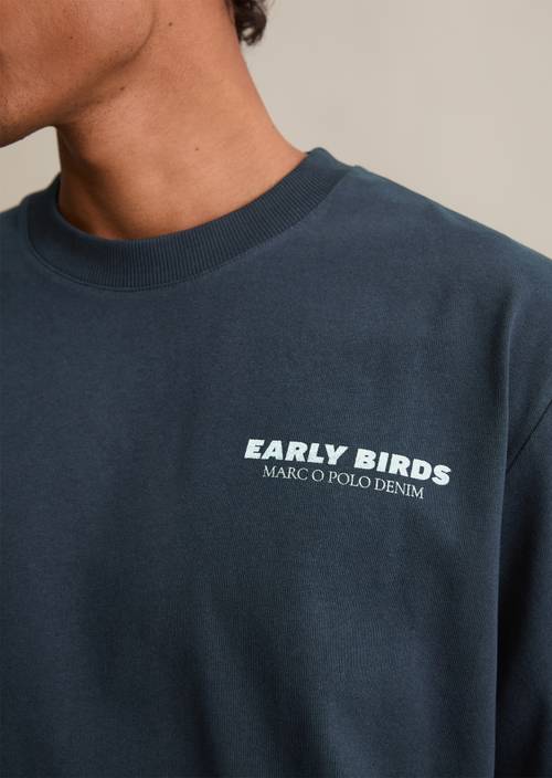 Koszulka oversize Navy Teal w widoku szczegółowym