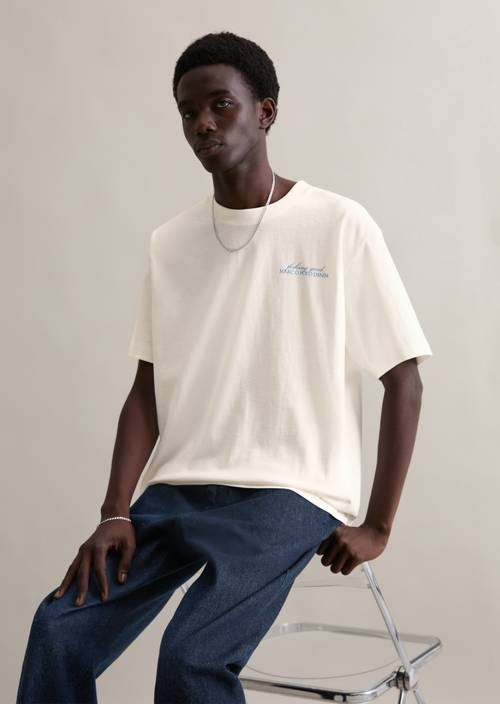 T-shirt oversized Offwhite in front view