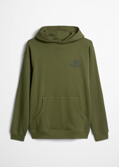 Hoodie relaxed — Dark Moss
