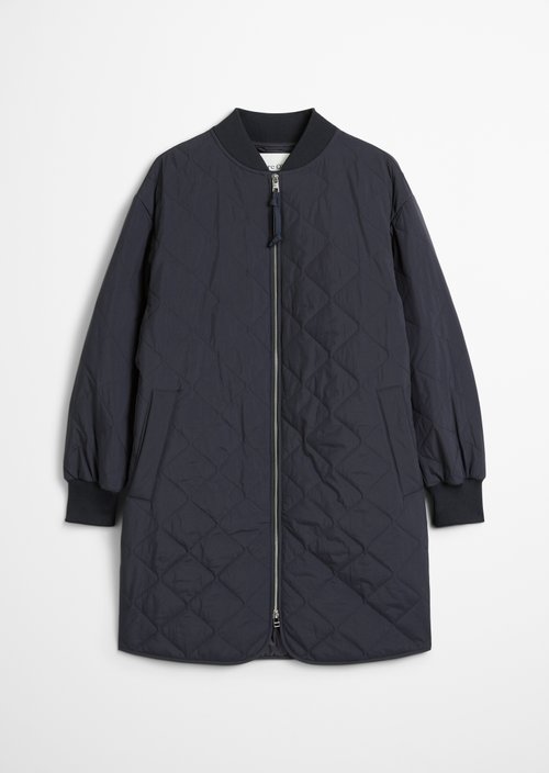 Relaxed lightweight quilted coat — Blue Depths