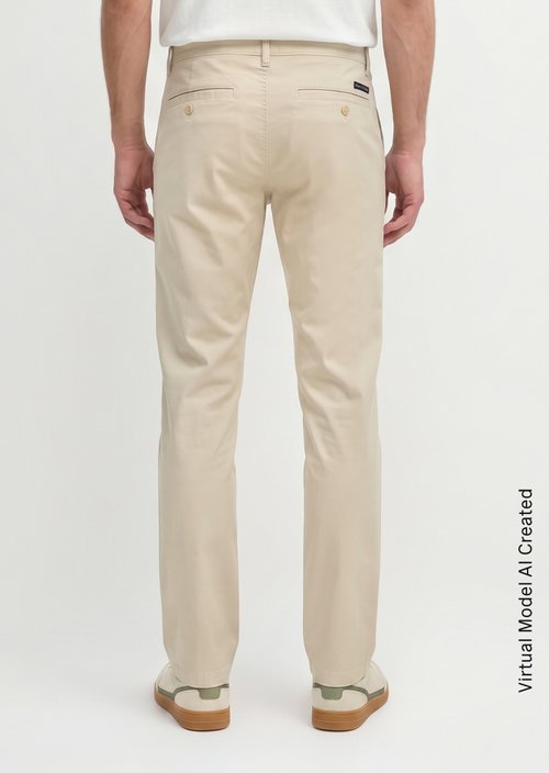 Chino model Stig shaped — Grey Silk