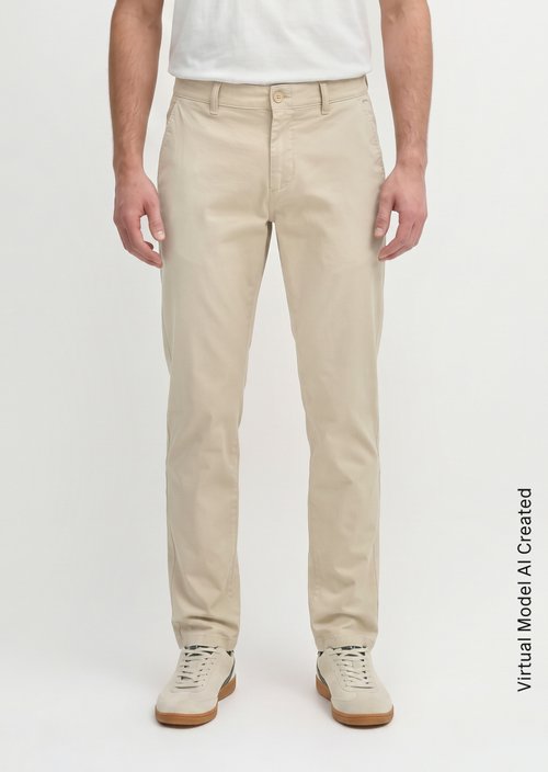 Chino model Stig shaped — Grey Silk