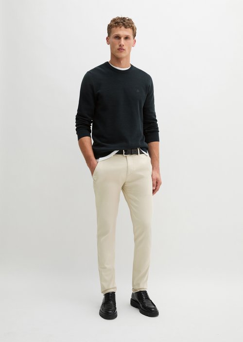 Marc O'Polo Chino model Stig gevormd, Heren, grijs, 40/32, 98% Katoen, 2% Elasthaan