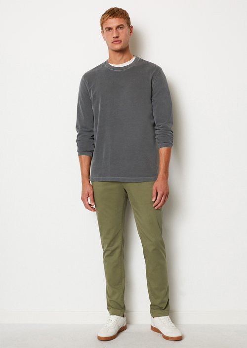 Marc O'Polo Chino model Stig gevormd, Heren, groen, 40/34, 98% Katoen, 2% Elasthaan