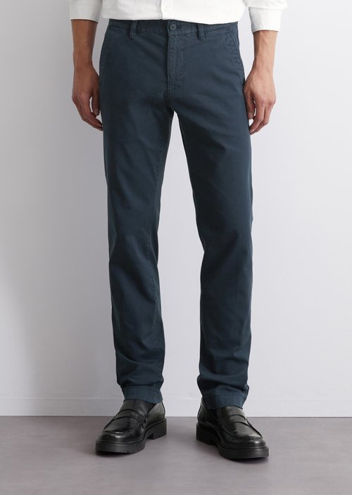 Chino model Stig shaped — Navy Teal