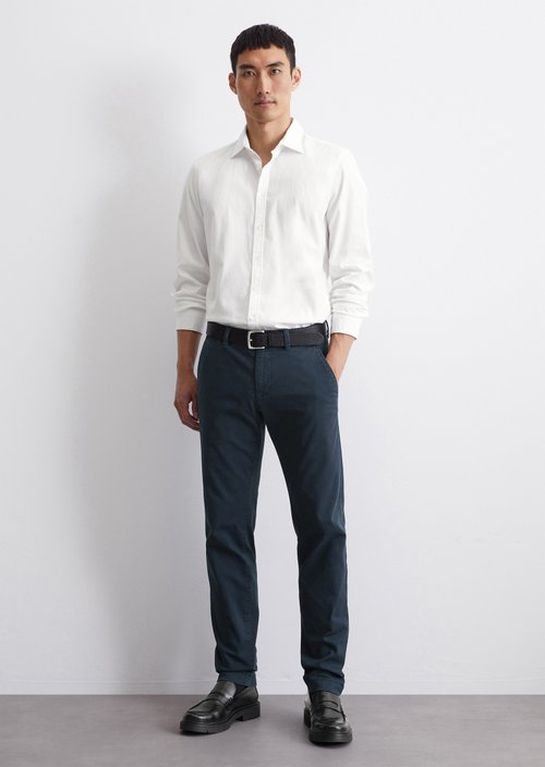 Chino model Stig shaped — Navy Teal