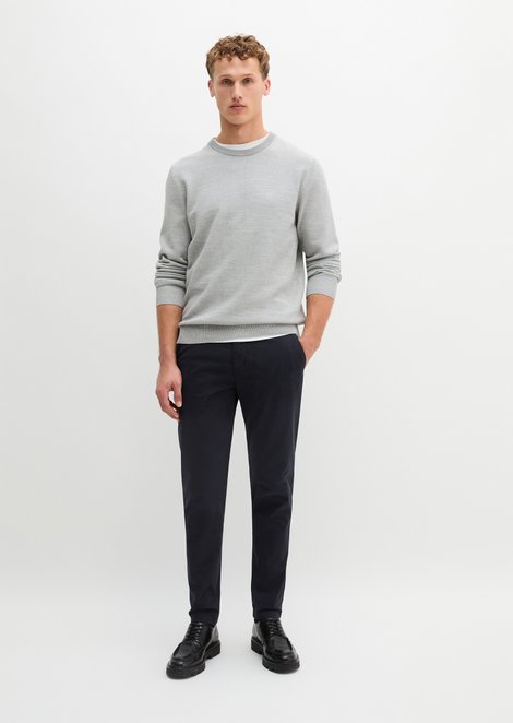 Marc O'Polo Chino model Osby taps toelopend, Heren, blauw, 29/30, 97% Katoen, 3% Elasthaan