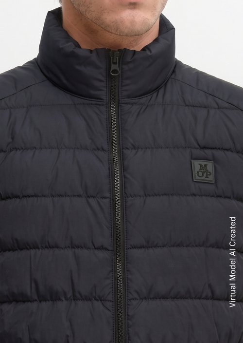 Regular quilted vest — Dark Navy