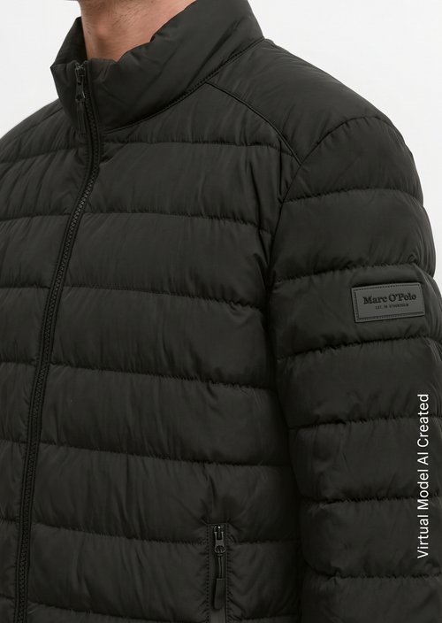 Quilted jacket regular — Black