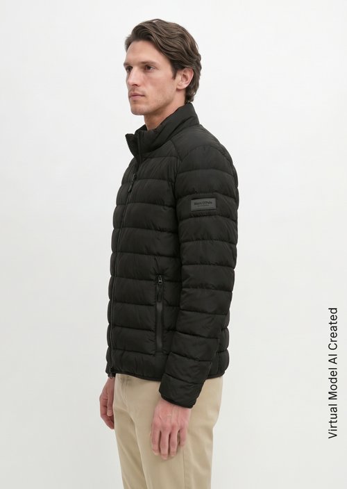 Quilted jacket regular — Black